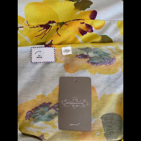 Anthropologie Postmark floral shimmer halter top - Picture 3 of 6